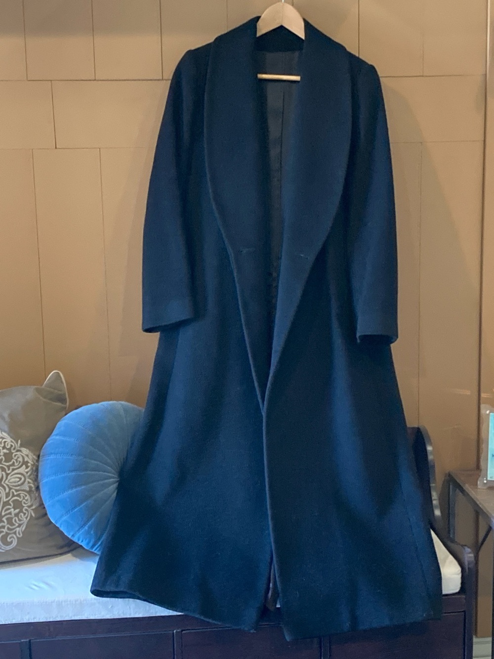 Cashmere Full Length Coat in Black
